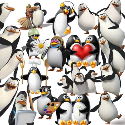 Весёлые пингвины - клипарт скачать бесплатно