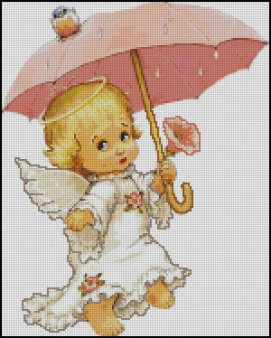 Схема - Ангел с зонтиком